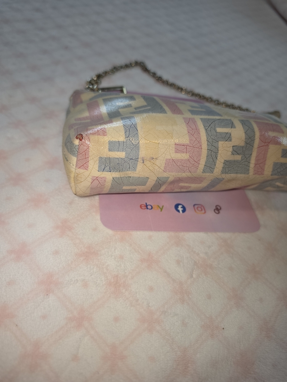 Fendi Zucca Mini Pochette Chain Bag – Vintage FF Monogram - Picture 9 of 9